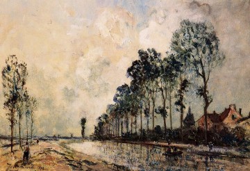  impressionniste art - Le canal d’Oorcq Aisne Johan Barthold Jongkind Paysage impressionniste